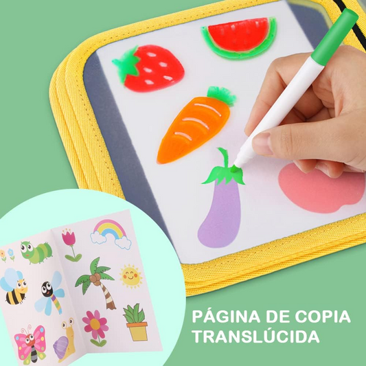 Pizarra de dibujo portátil y reutilizable para niños