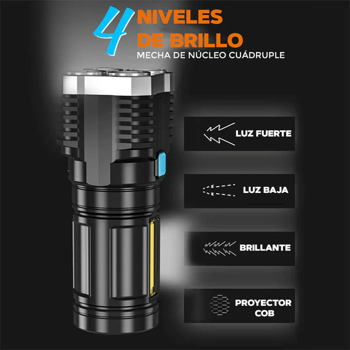 Linterna recargable de largo alcance