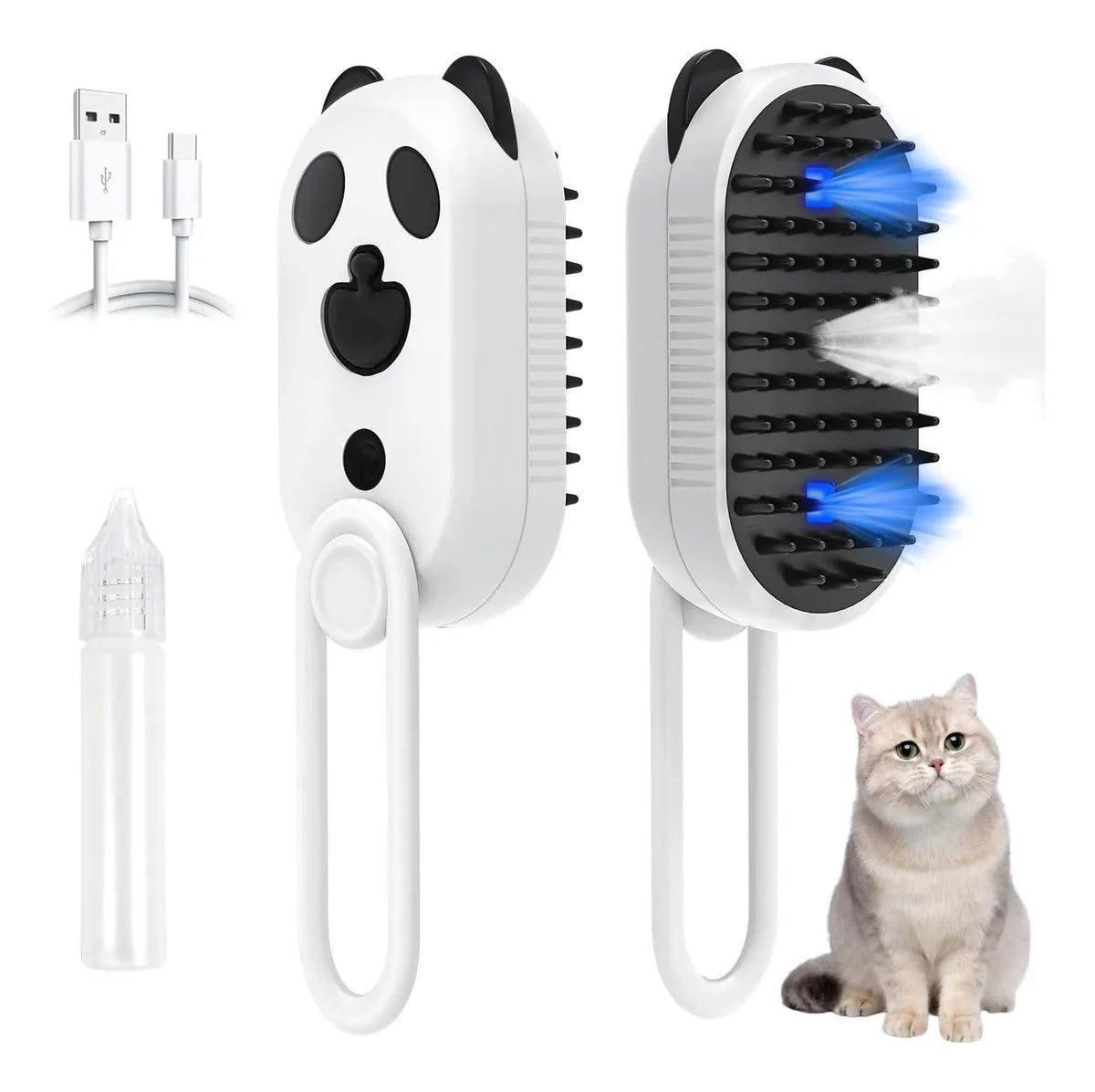 Cepillo a vapor para mascota con luz UV